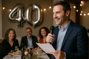 Sjove taler til 40 års fødselsdag – inspiration og tekstforslag