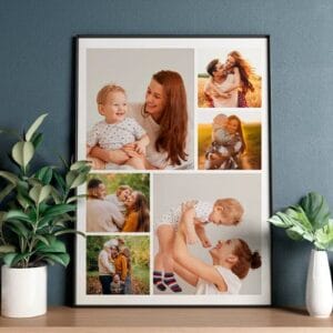 Personlige fotocollageplakater med egne billeder